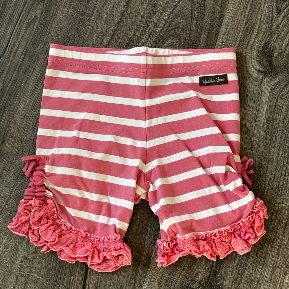 Matilda Jane Pink and White Striped Shorts